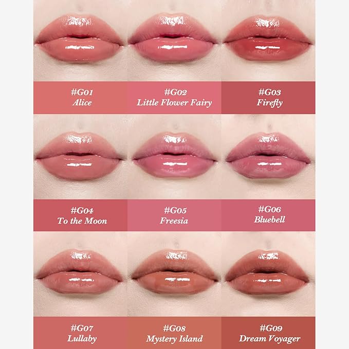 Flower Knows Midsummer Fairytales Lip Gloss-Glowy Moisturizing Coating Lip Lacquer-Hydrating Tinted Lip Oil for Girls&Women-Vegan & Cruelty Free-0.17Fl Oz(G08 Mystery Island)