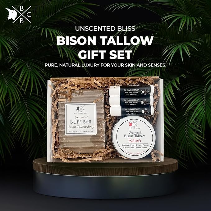 Pure Bison Tallow Unscented Gift Set Fragrances,