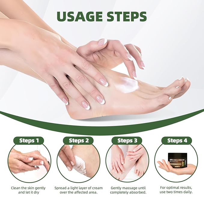 WillCome Urea Cream 60 Percent with 2% Salicylic For Feet Maximum Strength, Callus Remover Gel,Foot&Hand Care Cream Urea Lotion for Dry Cracked Heels and Feet Treatment& Repair,5.29 oz