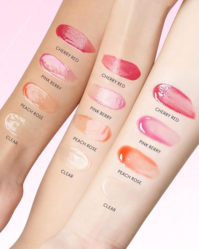 SKINTIFIC Peptide Brightening Lip Serum, Hydrating & Plumping Tinted Lip Gloss, Moisturizing Lip Balm with Polypeptides & Squalane for Glossy Sheer, Smooth Lips (01 Baby Pink)