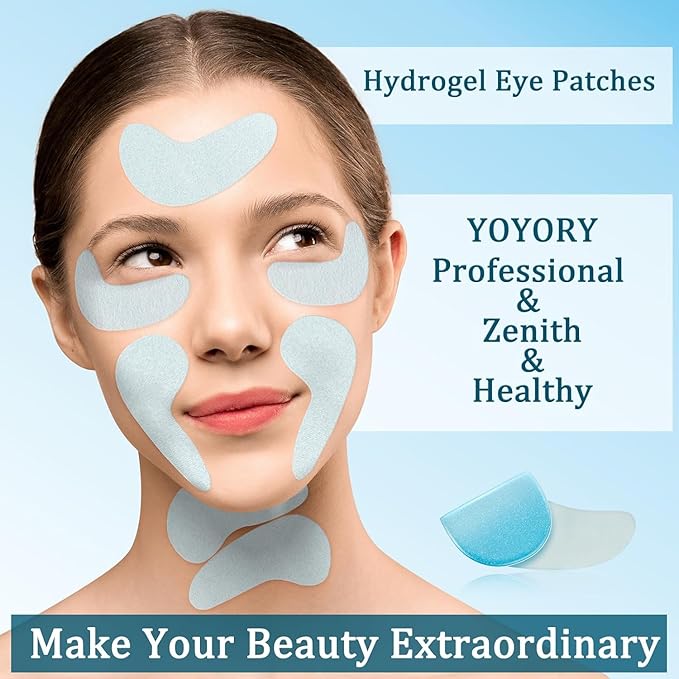 YOYORY Under Eye Patches Masks - for Fine Lines with Collagen and Hyaluronic Acid, Dark Circles,and Fade Wrinkles, puffiness Smoothing Skin Care Treatment for Women and Men, (30 Pcs) white