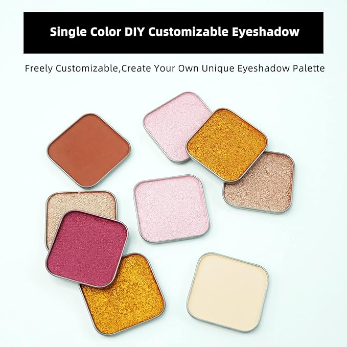 Matte Single Fliier Eyeshadow with Metal Pan, Long-lasting Natural Nude Color No-Makeup Look, Palette Refill, Base Eyeshadow Powder for Empty Magnetic Palette (Ivory Elegance)