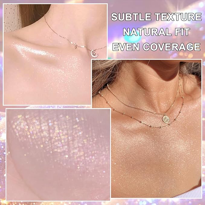 Holographic Body Glitter Spray - Silvery Shiny Shimmer for Hair, Face & Clothes | Quick-Drying, Long-Lasting Glitter Hairspray Temporary Shiny Mist for Festival, Rave, Music Concert, Prom Accessories