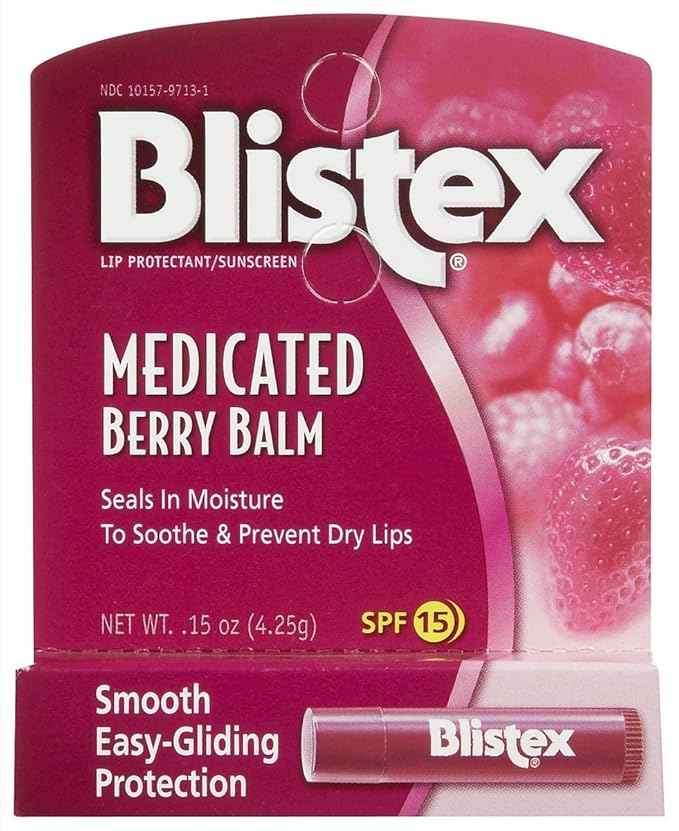 Blistex Medicated Berry Lip Balm, 3