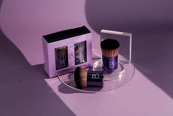 BS-MALL Makeup Brush Set 2 Pcs - Body Kabuki Brush & Self Tanning Brush For Flawless Foundation Application - Professional, Travel-friendly & Multi-purpose Makeup Brushes Daily Use