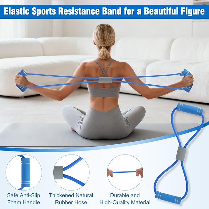 Pilates Ring Set, Pilates Essentials Kit for Home Workouts Women, Yoga Equipment Set with 14 Inch Magic Circle, 9.8” Ball, 5 Resistance Bands, 3 Long Stretch Bands, Core Sliders, Non-slip Socks