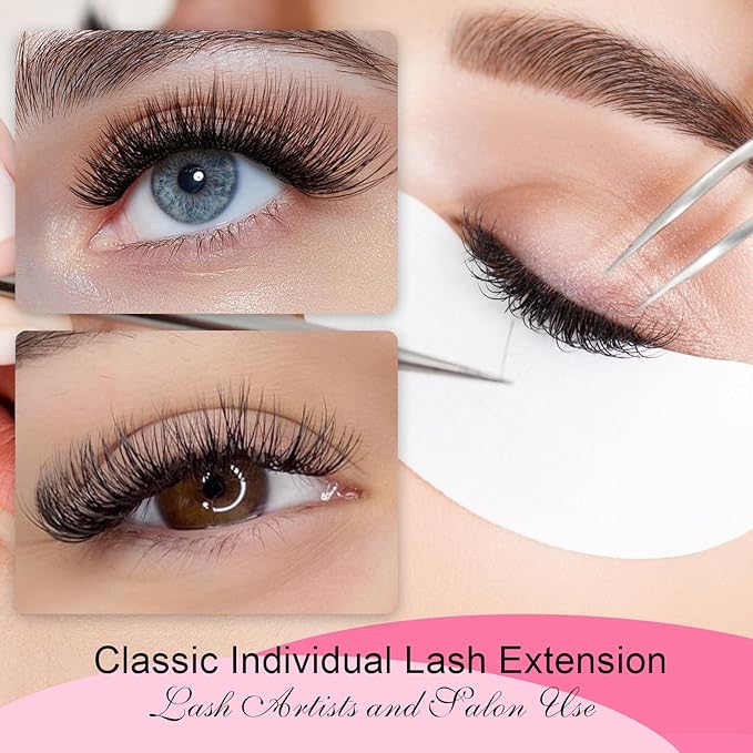 Lash Extension 0.15 J Curl Classic Lash Extensions 8-14mm Mixed Tray Soft Matte Dark Eyelash Extension Professional Supplies for Eyelash Techs(0.15-J,8-14mm)
