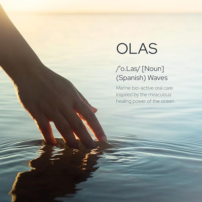 Olas Alcohol Free Mouthwash & Oral Rinse - Marine Bio-Active Mouth Rinse With Essential Oils & Antioxidants for a Healthy Oral Microbiome - Fluoride Free Natural Mouthwash (200 ml)