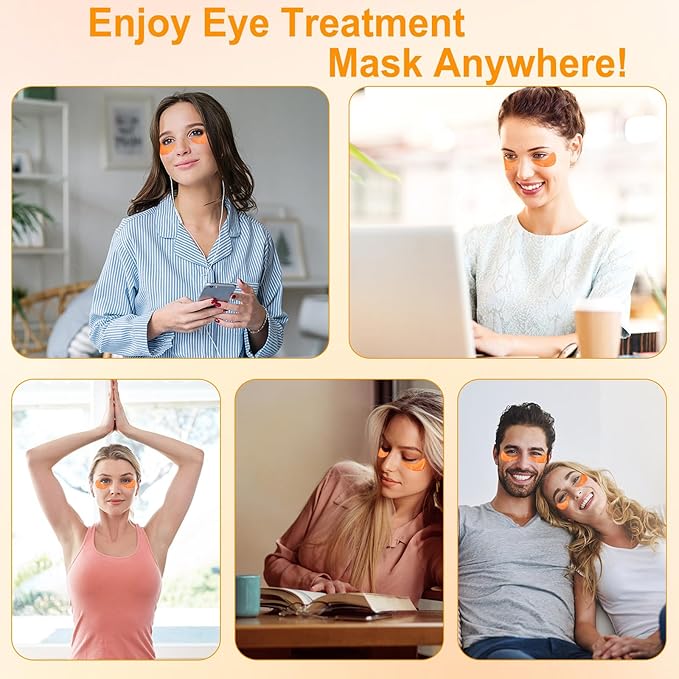 LAVONE Eye Mask - 30 Pairs Vitamin C Under Eye Patches Skin Care Products - Eye Masks Skincare for Dark Circles and Puffiness, Reduce Wrinkles, Eye Bags and Fine Lines, for Women and Man