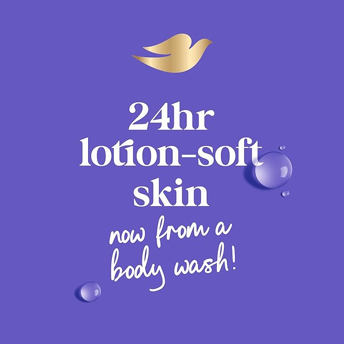 Dove Body Wash Unwind Blueberry & Moon Milk For 24hr Lotion-Soft Skin Moisturizing Skin Cleanser with No Sulfates No Parabens 30.6 oz