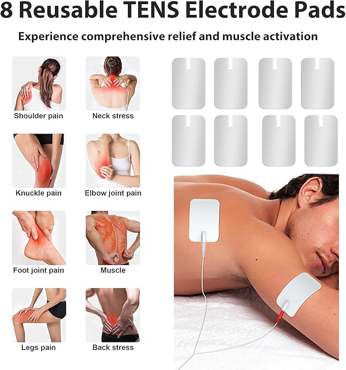 Creliver EMS Foot Massager for Neuropathy & Pain Relief, Electric Foot Circulation Stimulator for Legs & Feet, TENS Unit Muscle Stimulator for Plantar Fasciitis & Physical Therapy with 8 Pads