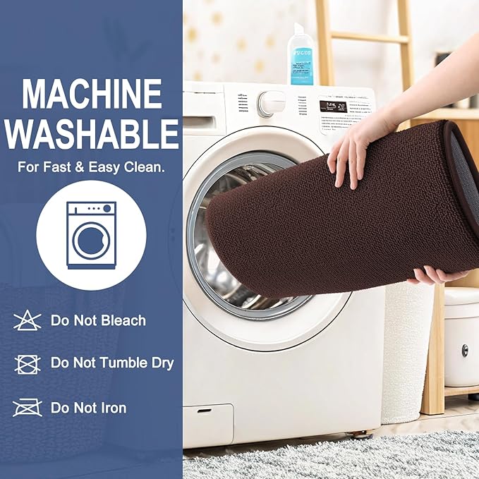 OLANLY Thick Memory Foam Bath Mat Rug 50x30, Extra Soft Absorbent Bathroom Rug, Quick Dry Bath Mats, Non-Slip, Machine Washable Carpet for Bathroom, Tub and Shower, Home Decor Accessories, Brown