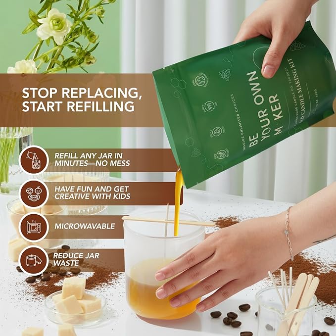 Fresh Robusta Coffee – Pure Beeswax Candle for Men and Women – Non-Toxic Scented Candle for Focus, Clarity & Mood Boosting – 90+ Hour Long Burn – Inspired by Vietnamese Coffee