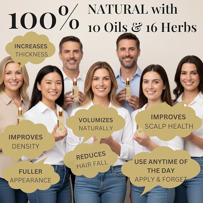 REVATOLOGY Leave-in Hair Thickening Serum for Women (Made in USA) Science-Backed Formula with Rosemary, Biotin-Rich 30 Cold-Pressed Herbs & Oils Nourishes and Volumizes | Cruelty & Chemical Free