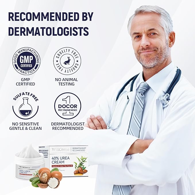Urea Cream 40 Percent for Feet Maximum Strength Plus Salicylic Acid 2%,Foot Cream for Dry Cracked Heels Feet Hands, Foot Callus Remover Gel,Urea Foot Repair Lotion,Health Care for Women&Men,150g