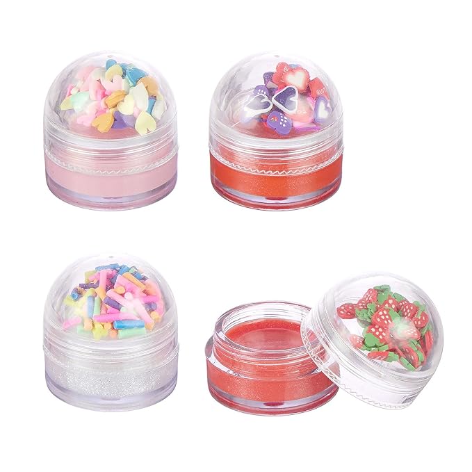 EXPRESSIONS 4pc Lip Gloss with Confetti Top – Berry Sweet Fruity Flavored Lip Gloss For Girls, Safe and Non-Toxic Confetti Lip Gloss Gift Set For Girls