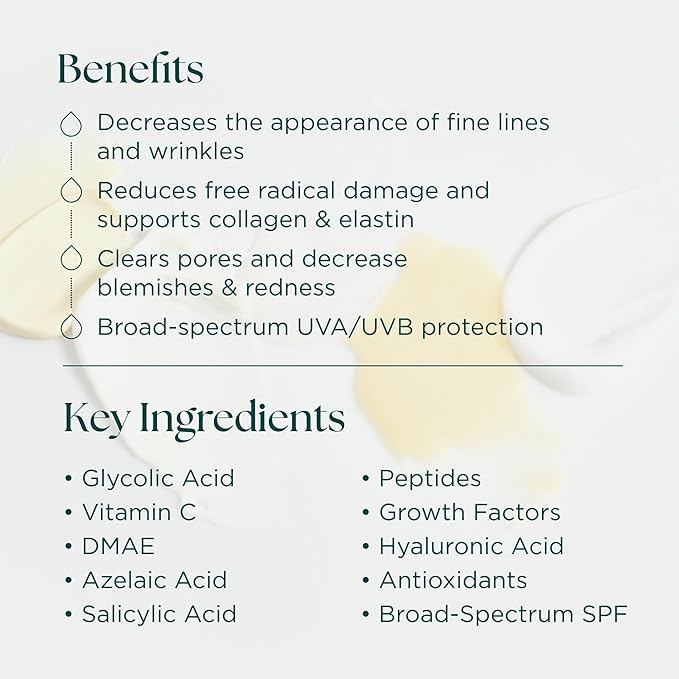 Marini SkinSolutions Skin Care Management System, Normal to Combination Skin with Antioxidant Daily Face Protectant SPF 33 - Cruelty Free - Made in the USA