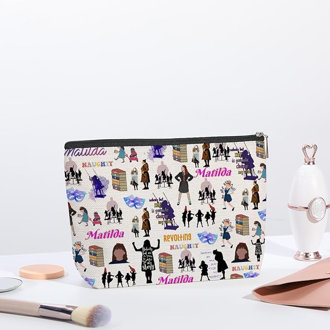 kdxpbpz Musical Inspired Gift Television Gift Comedy Tragedy Mask Theatre Drama Cosmetic Bag Musical Theatre Gift Travel Toiletry Makeup Organizer Zipper Pouch