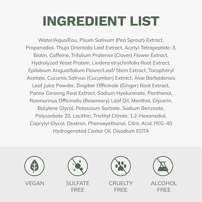 Scalp Serum for Thinning Hair in Men & Women, 60ml (2.0 Fl Oz) Clinically Tested Vegan Formula with Peptides & Rosemary Oil, Improves Hair Density & Scalp Health, Non-Greasy No-Rinse
