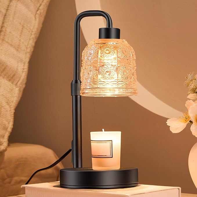 Candle Warmer Lamp with Timer Dimmer, Adjustable Height Wax Melt Warmer for Jar Candles, Housewarming Gift, Birthday Mother's Day Valentines Gifts for Her Women Mom Sister Wife Bedroom New Home Decor