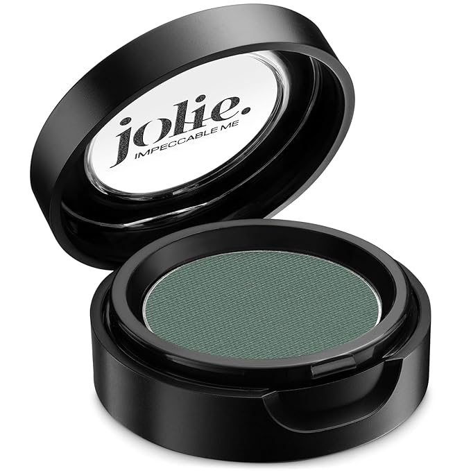 Jolie Cosmetics Powder Pressed Matte Eyeshadows - Cruelty Free, Vegan, Single Pan Eyeshadow 1.48g Base Neutrals (Tender Teal)