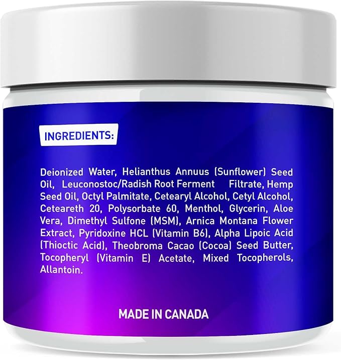 Pharmapulse Neuropathy Cream – Maximum Strength for Feet, Hands, Legs, Toes, Lower Back - Alpha Lipoic Acid, Arnica, Vitamin B6, Aloe Vera, MSM - Effective Soothing