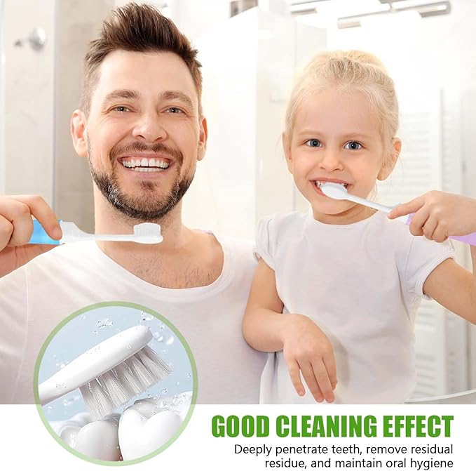 WSSROGY 5 Pack Potable Folding Travel Toothbrush Bulk for Travel, Business Trip, Camping