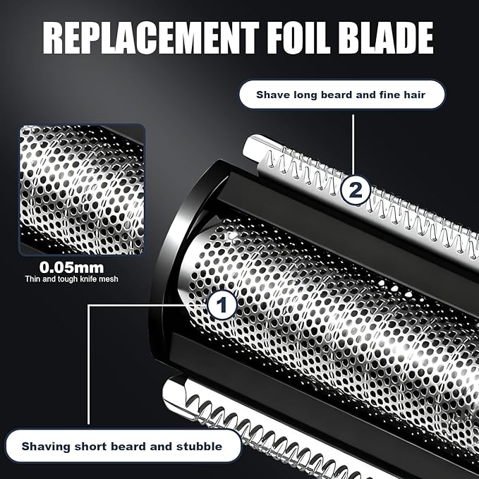 Shaver Replacement Blade compatible with MANSCAPED The Lawn Mower 5.0 Ultra SkinSafe Replacement Foil Shaver Head Refill (Black-Lawn Mower 5.0 Foil Blade)