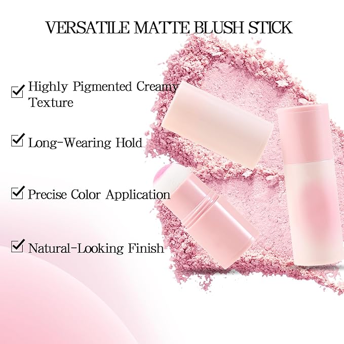 Boobeen Blush Stick, Lightweight Blendable Blush Tint Cheek