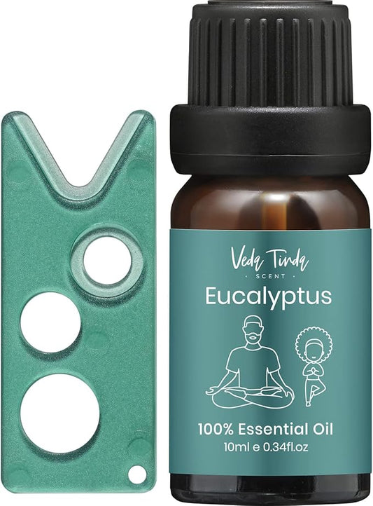 Eucalyptus Essential Oil, 100% Pure Nature Organic Eucalyptus Oil for Diffuser, Refreshing, Clear Head, 0.34 fl oz 10ml