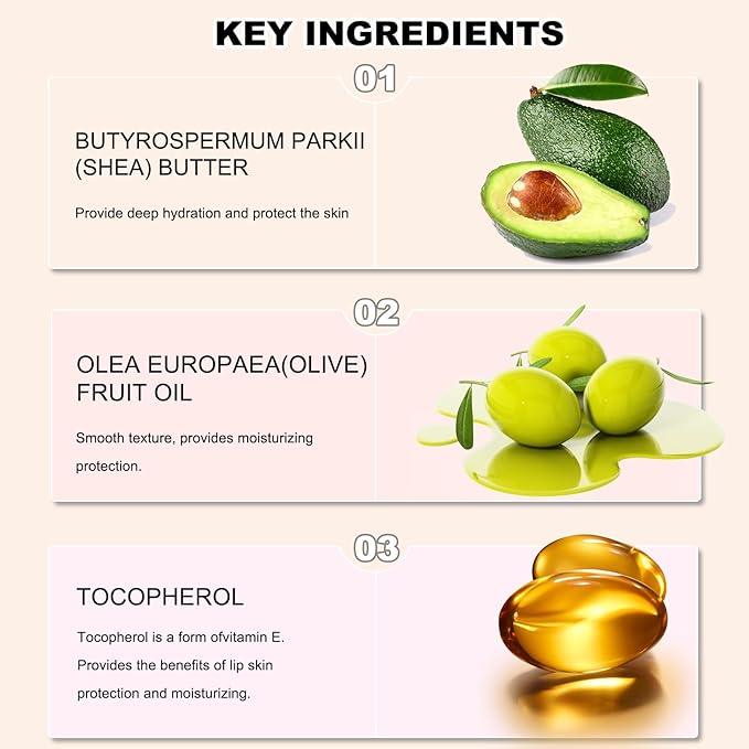 Summer Lip Butter Balm - Natural Hydrating Lip Moisturizer with Shea Butter, Soothes And Softens Dry Lips, Rich in Nutrients for Soft Smooth Lips 3 Iced Coffee