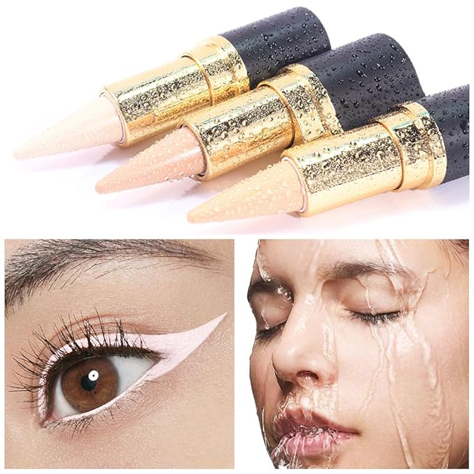 evpct 2Pcs Pastel Pink Gel Eyeliner Pencil Waterproof for Women Eye Face Paint, Pink Matte Cream Eyeliner Stick Crayon, Cat Eye Liners Eyeshadow Makeup Smooth Glide delineador de ojos contra el agua