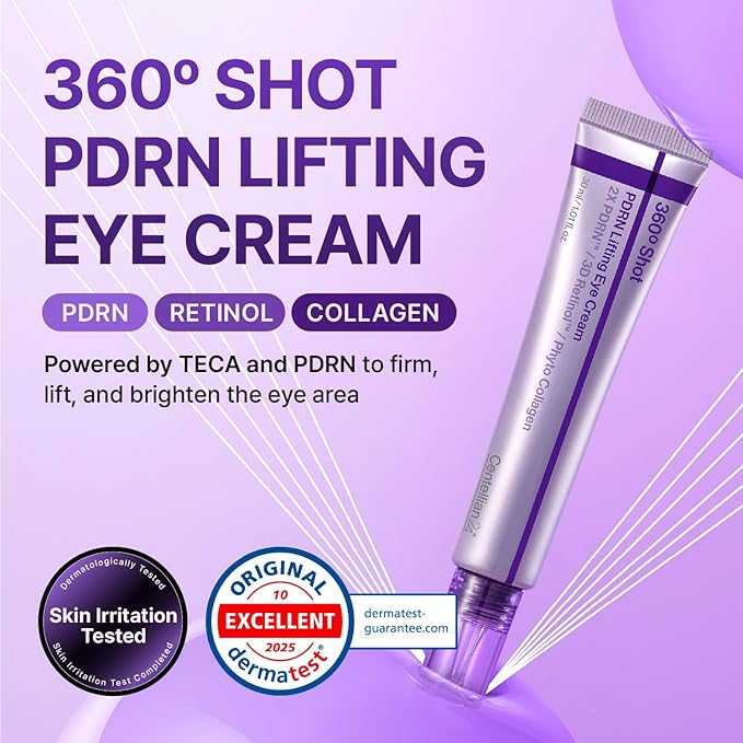 CENTELLIAN 24 360 Shot PDRN Lifting Eye Cream 30ml (1.01 fl oz) – Anti-Aging Retinol Eye Cream for Hooded Eyes, Eyelid Lifting, Wrinkle Smoothing, Firming Under-Eye Bags, Crow’s Feet & Dark Circles