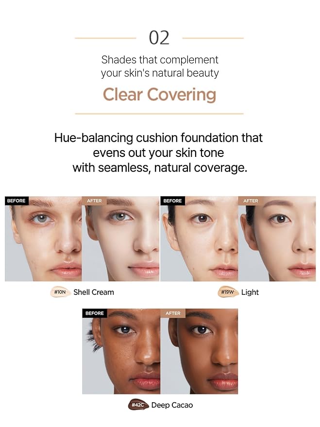 JUNG SAEM MOOL Essential Skin Nuder Cushion | Natural Finish, Buildable Coverage Cushion Foundation by Korean Makeup Artist (Refill Not Included, 0.49 Fl Oz), 38N Saddle Brown