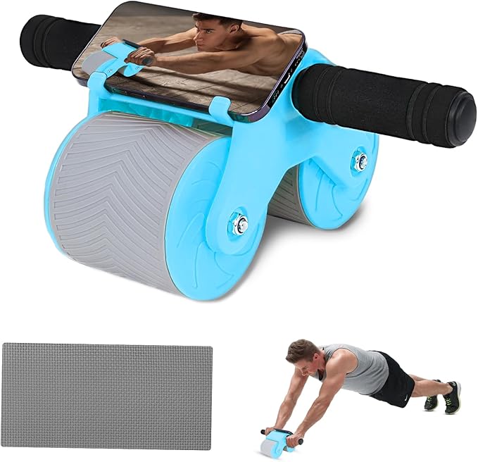 Automatic Rebound Abdominal Wheel Workout,2 Wheels