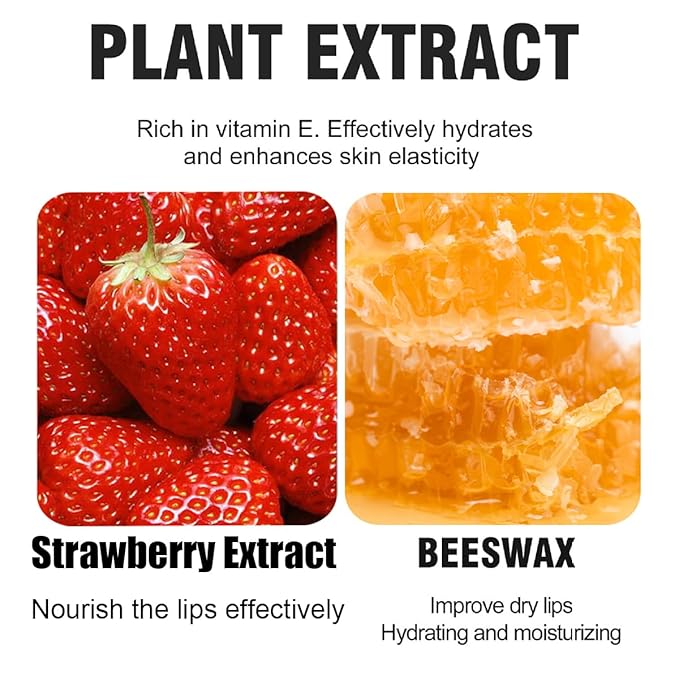 Strawberry Lip Balm, Sleeping Lip Mask,