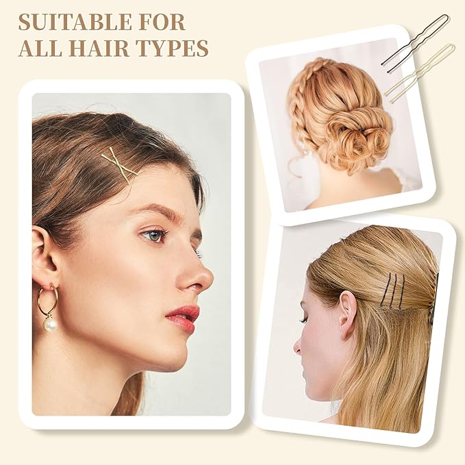 200 Pcs 1.38 Inch Wave-Shaped Bobby Pins Black Metal Hair Pins Hair Accessories for Women Stylists Hair Sticks Girl