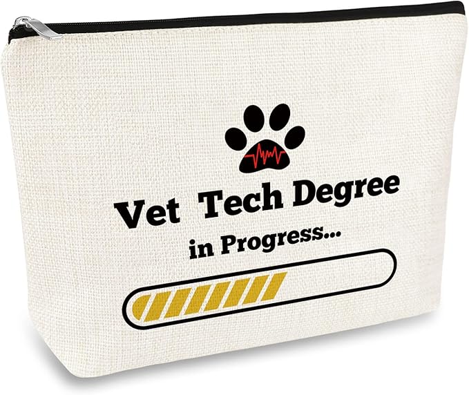 Veterinarian Makeup Bag Future Veterinarian Vet Tech Gift for Women Cosmetic Bag Veterinary Medicine Graduation Present Vet Tech Appreciation Thank You Gift Christmas Birthday Present Travel Pouch