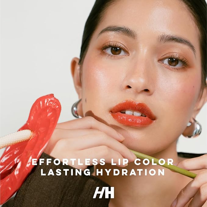 Handmade Heroes 100% Natural Vegan Tinted Lip Gloss with Hyaluronic Acid - Lightweight Moisturizing Soft Lipstick for Dry Lips - 4pc Lip Care set