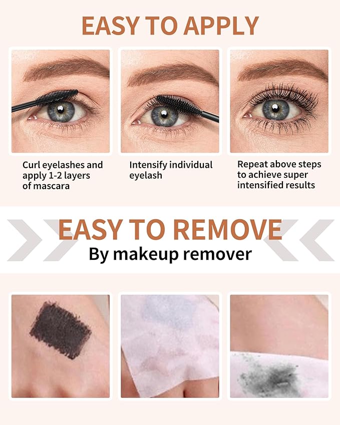 Mascara for Older Women 60 Plus -2Pcs Black Mascara Volume and Length for Mature Women with Thinning Lashes, Prime Máscara Waterproof Long Lasting Volumizing, Hypoallergenic Máscara for Sensitive Eyes
