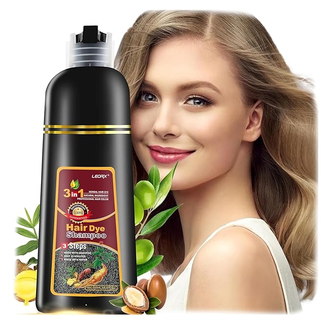 Chestnut Brown Hair Dye Shampoo, Leorx 3 In 1 Color Shampoo Instant Herbal Coloring Shampoo Refresh Hair For Women&Men - Tintes Para El Cabello Profesional
