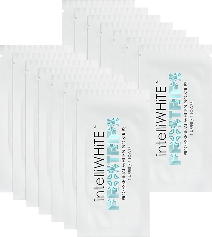 IntelliWHiTE ProStrips Teeth Whitening Strips, Whitens Up to 12 Shades, Enamel-Safe Gentle Remineralizing Formula, Dentist Formulated for Sensitive Teeth, (56pk Mint Flavor)