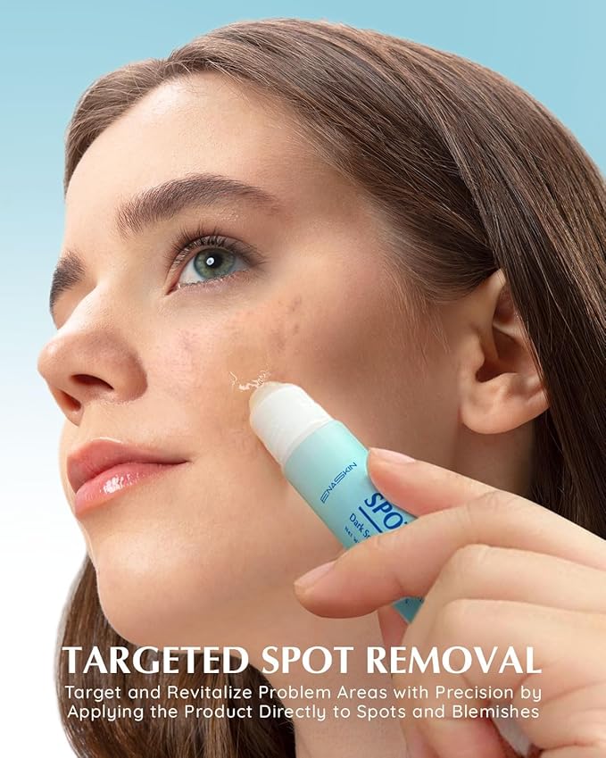 Dark Spot Remover for Face: EnaSkin Dark Spot Remover Rollerball - Travel Size Brightening Serum for Face & Body - Sun Spot Age Spots Freckles Melasma Brown Spot Remover for Women and Men (0.5 Fl Oz)