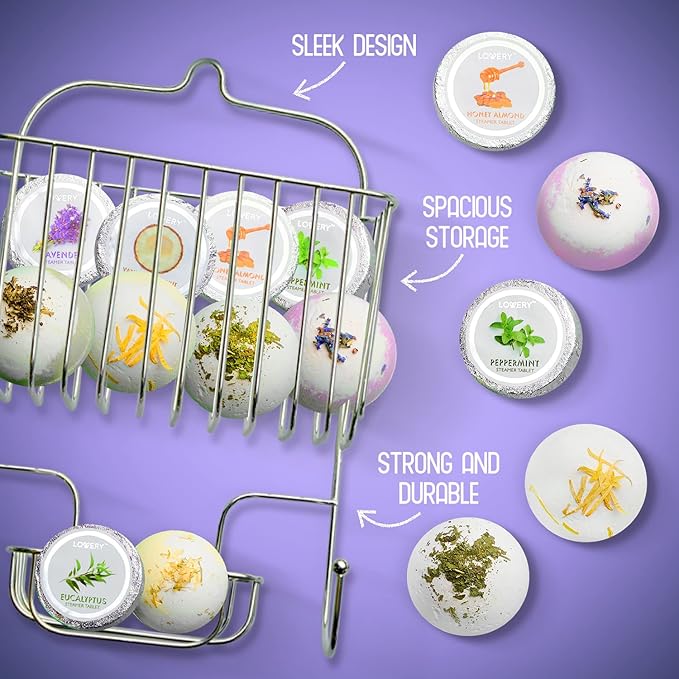 Essential Oil Shower Steamers and Bath Bombs Set - Lavender, Peppermint, Vanilla Coconut, Eucalyptus, Honey Almond Scented Aromatherapy Vaporizing Tablets, Relaxation Gifts for Women, 11pc
