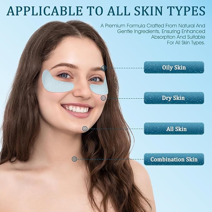 YOYORY Under Eye Patches Masks - for Fine Lines with Collagen and Hyaluronic Acid, Dark Circles,and Fade Wrinkles, puffiness Smoothing Skin Care Treatment for Women and Men, (30 Pcs) white