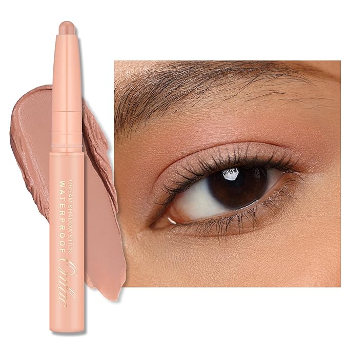 Oulac Nude Rose Eyeshadow Stick – Twist-Up Creamy Crayon, Waterproof & Blendable, Vegan & Cruelty-Free, 1.25g, WM03 Rose Dawn