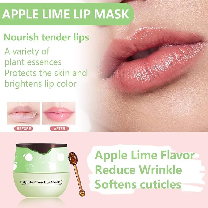 Apple Lime Lip Balm, Honey Strawberry Lime）