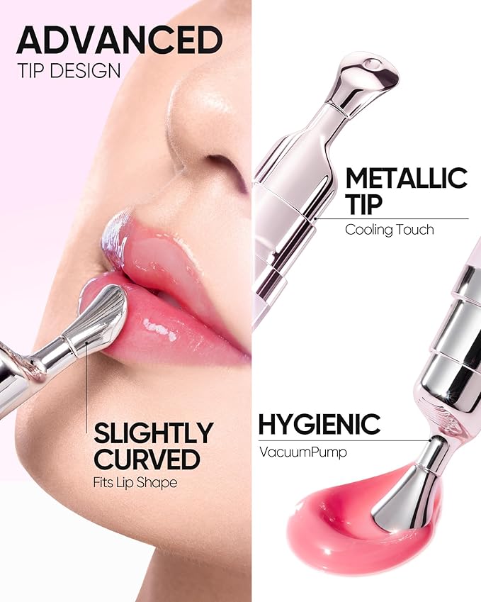 SKINTIFIC Peptide Brightening Lip Serum, Hydrating & Plumping Tinted Lip Gloss, Moisturizing Lip Balm with Polypeptides & Squalane for Glossy Sheer, Smooth Lips (02 Coral Rose)