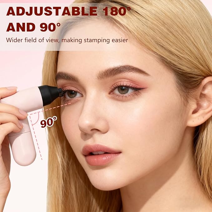 2Pcs Foldable Eyeliner Stamp,One-Piece Eyeliner Stamp Pen,Double-Ended Winged Eyeliners Stamps,Smudge-Proof Waterproof,Quick Shaping Eyeliners Tool for Beginners (Black+Brown)
