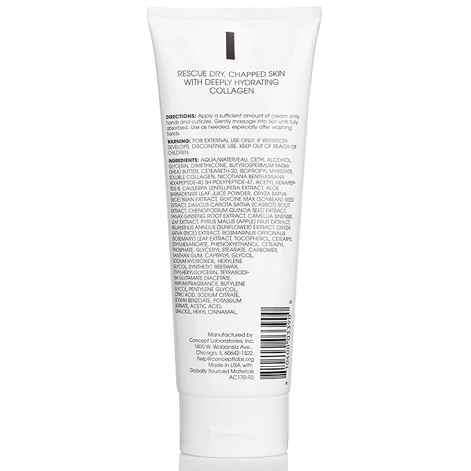 Advanced Clinicals Collagen Hand & Body Cream Skin Care Moisturizer Lotion For Dry Cracked Skin. Soothing & Hydrating Plant Collagen Lotion W/Aloe Vera, Green Tea, & Shea Butter, Large 8 Fl Oz